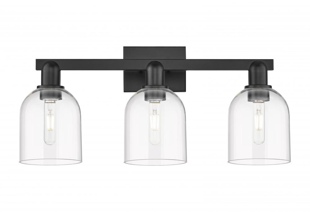 Bella - 3 Light - 25 inch - Matte Black - Bath Vanity Light