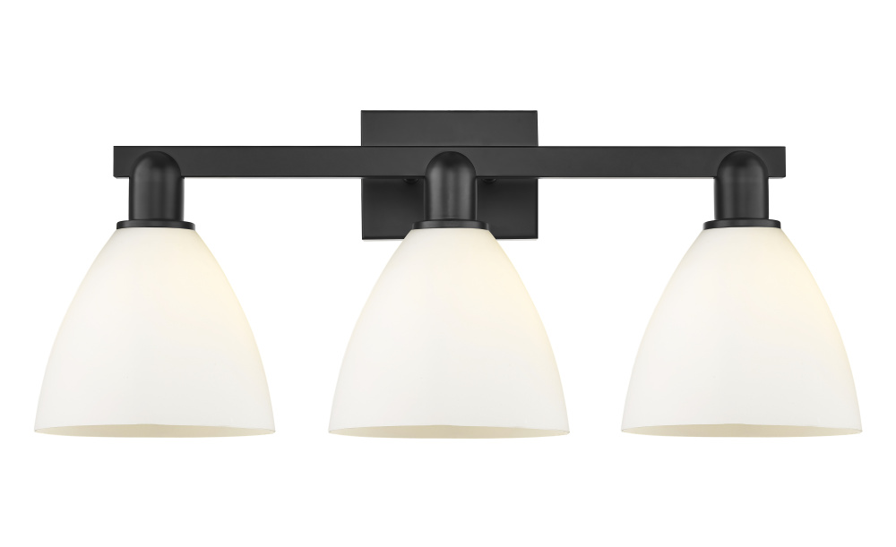 Bristol - 3 Light - 27 inch - Matte Black - Bath Vanity Light