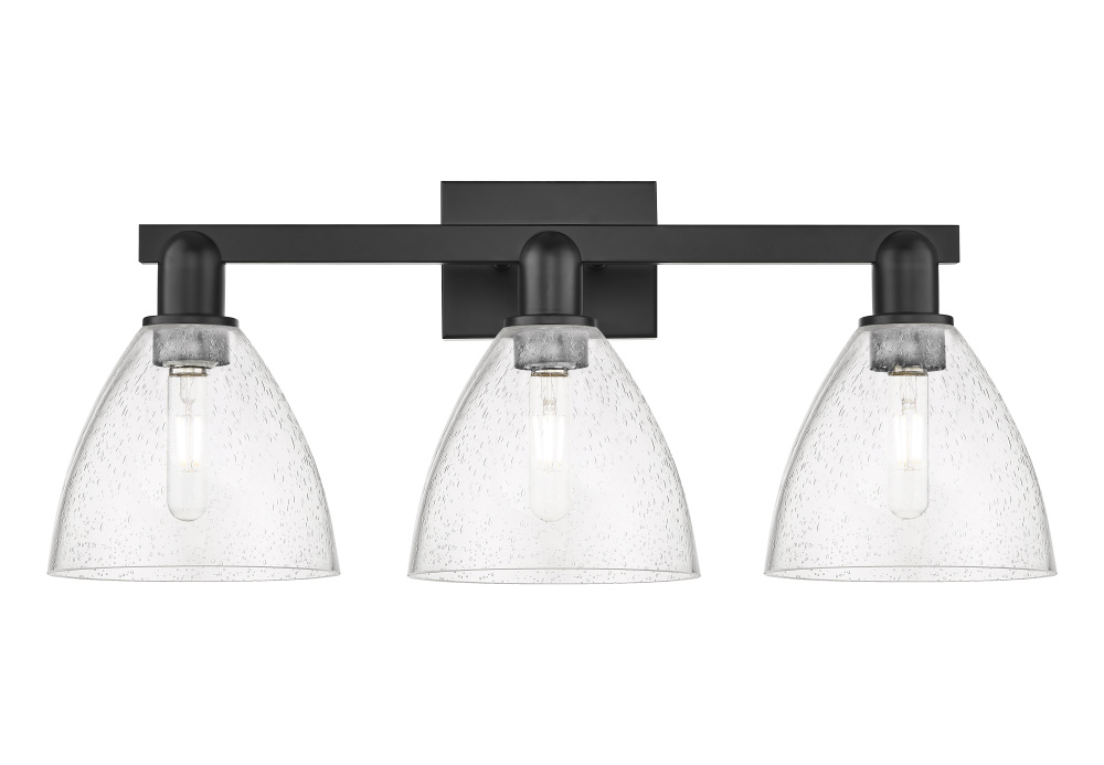 Bristol - 3 Light - 27 inch - Matte Black - Bath Vanity Light