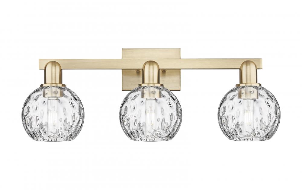 Athens Water Glass - 3 Light - 25 inch - Champagne Bronze - Bath Vanity Light