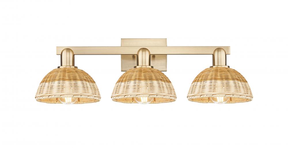 Natural Ballston Dome - 3 Light - 26 inch - Champagne Bronze - Bath Vanity Light