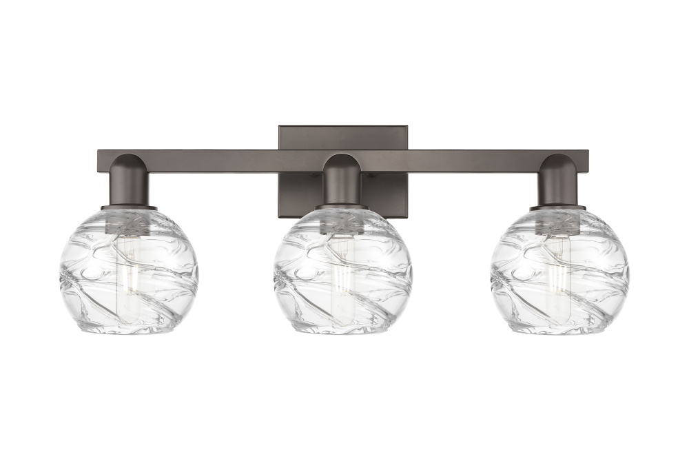 Athens Deco Swirl - 3 Light - 26 inch - Oil Rubbed Bronze - Bath Vanity Light