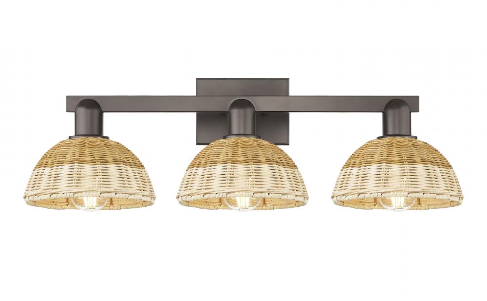 Natural Ballston Dome - 3 Light - 26 inch - Oil Rubbed Bronze - Bath Vanity Light