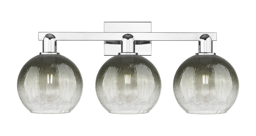 Brookhaven Globe - 3 Light - 26 inch - Polished Chrome - Bath Vanity Light