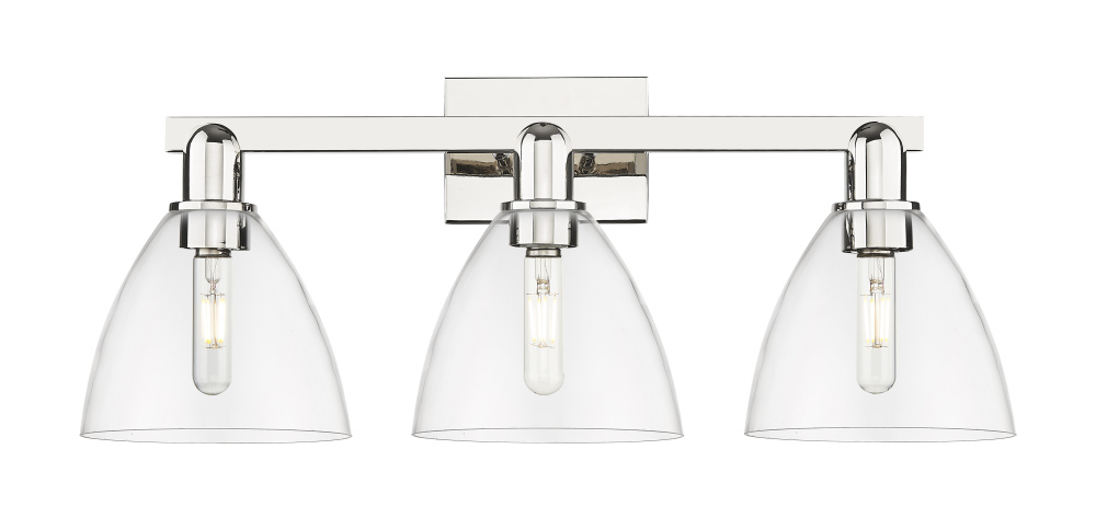 Bristol - 3 Light - 27 inch - Polished Nickel - Bath Vanity Light