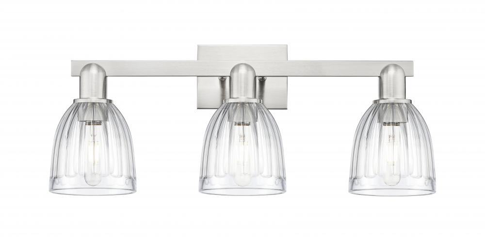 Brookfield - 3 Light - 25 inch - Brushed Satin Nickel - Bath Vanity Light