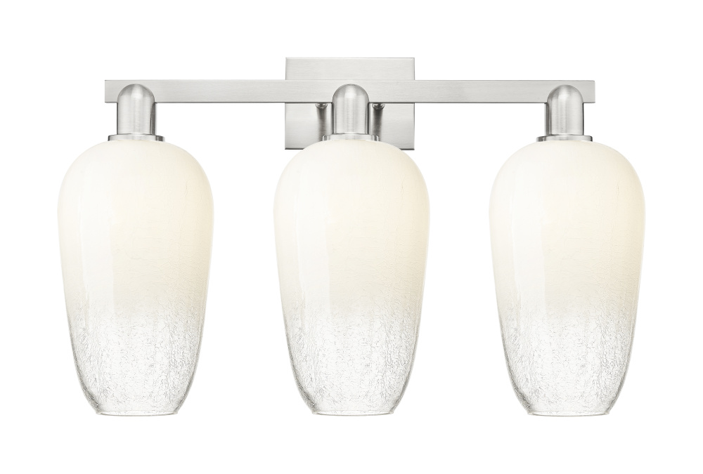 Brookhaven Flute - 3 Light - 26 inch - Brushed Satin Nickel - Bath Vanity Light