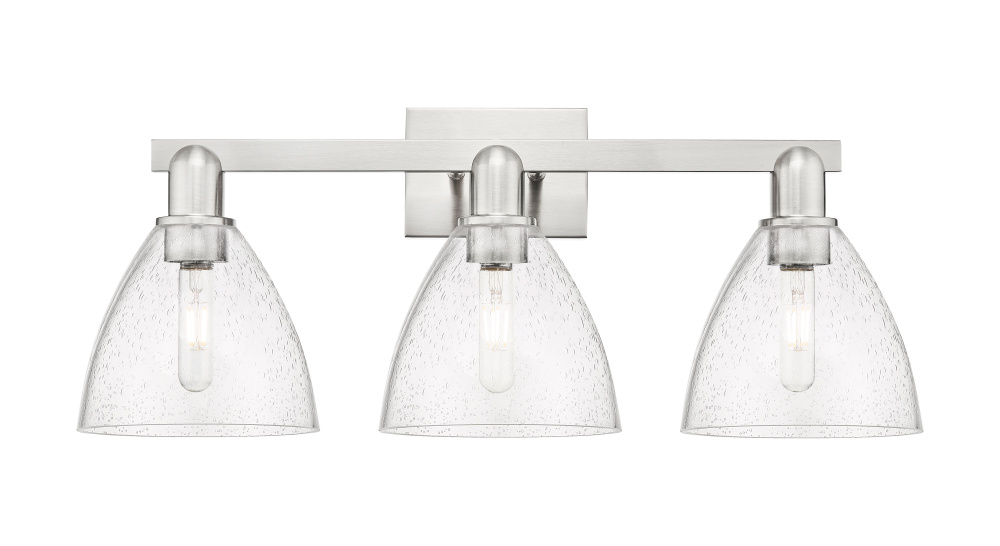 Bristol - 3 Light - 27 inch - Brushed Satin Nickel - Bath Vanity Light