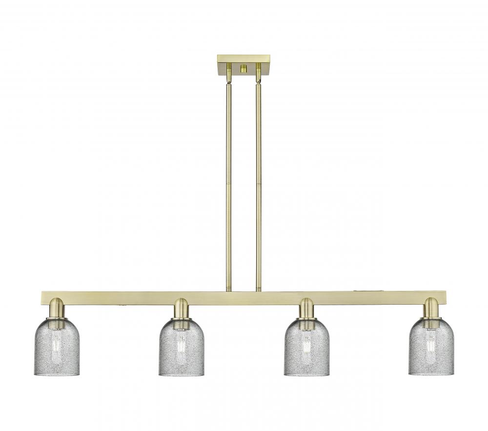 Caledonia - 4 Light - 48 inch - Antique Brass - Stem hung - Island Light