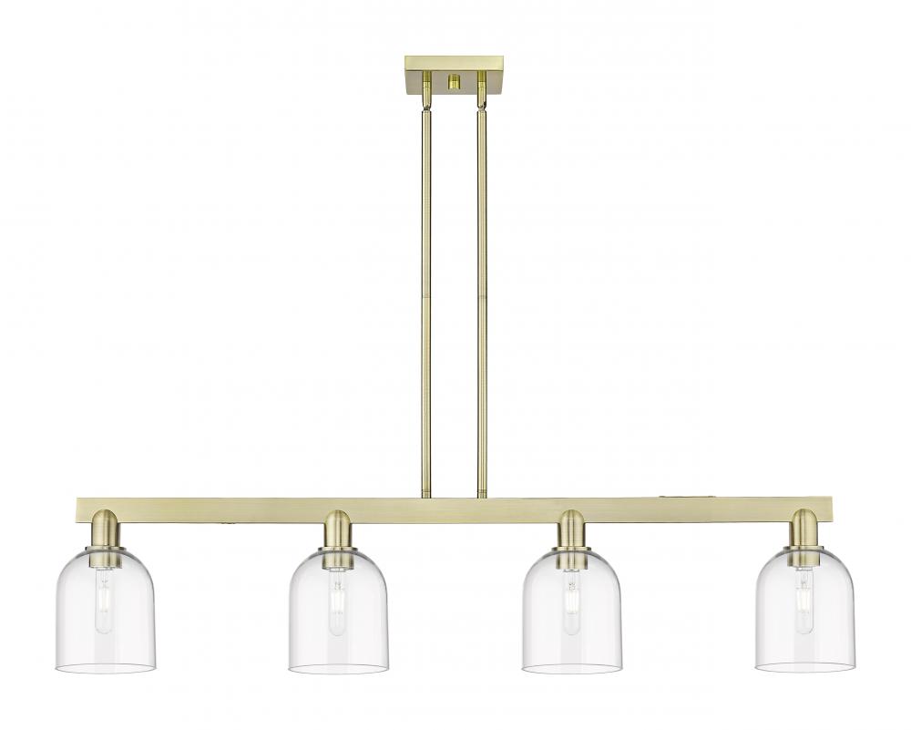 Bella - 4 Light - 48 inch - Antique Brass - Stem hung - Island Light