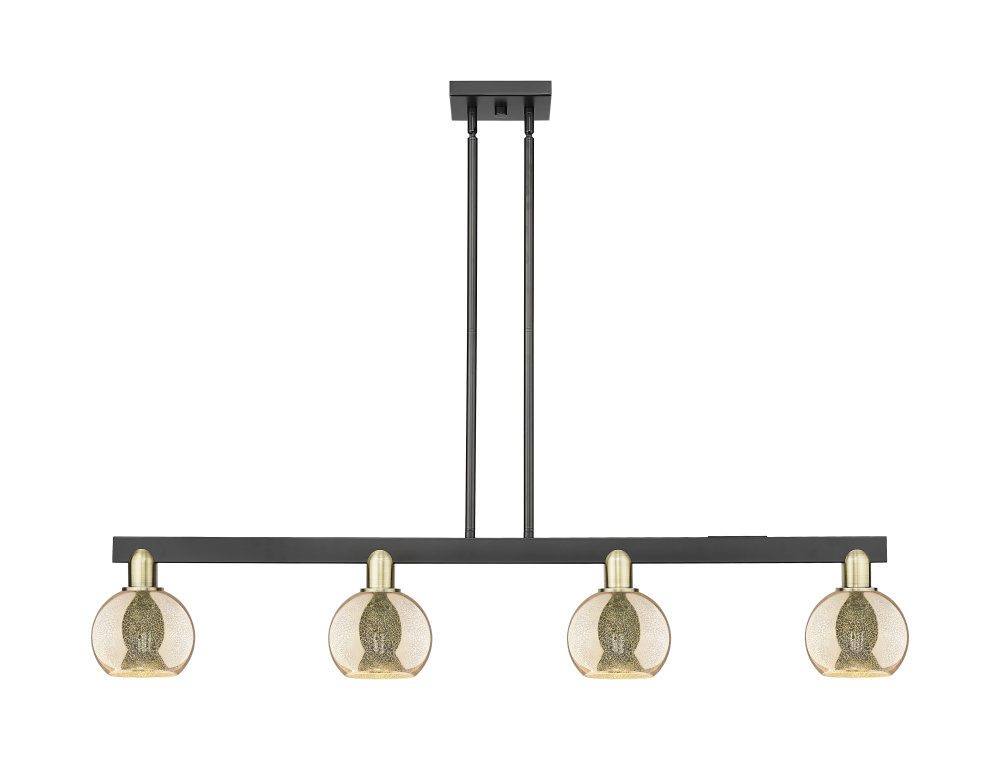 Athens - 4 Light - 49 inch - Black Antique Brass - Stem hung - Island Light