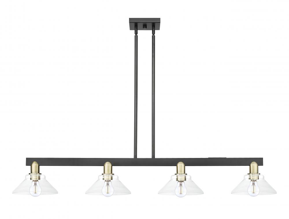 Orwell - 4 Light - 51 inch - Black Antique Brass - Stem hung - Island Light