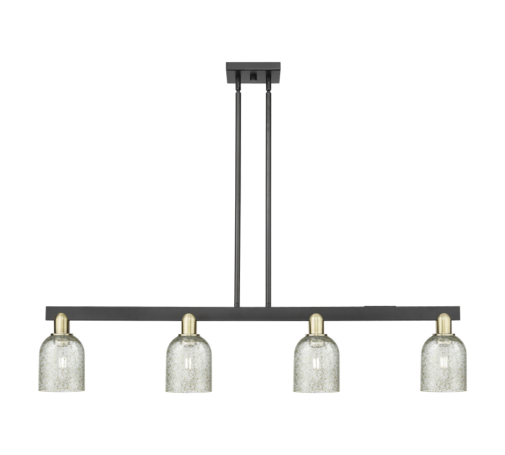 Caledonia - 4 Light - 48 inch - Black Antique Brass - Stem hung - Island Light