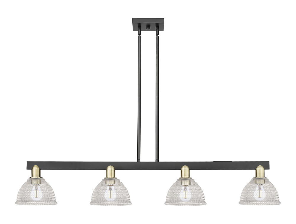 Arietta - 4 Light - 51 inch - Black Antique Brass - Stem hung - Island Light