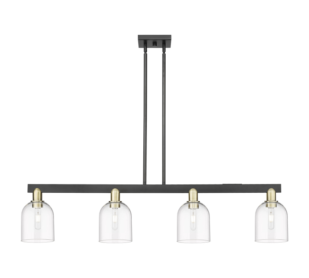 Bella - 4 Light - 48 inch - Black Antique Brass - Stem hung - Island Light