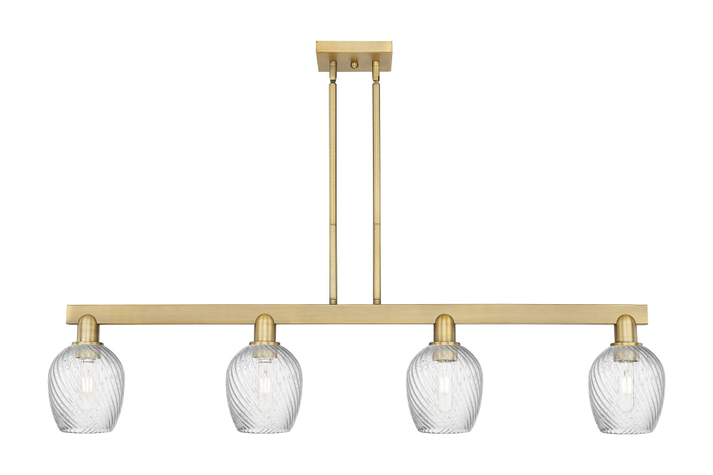 Salina - 4 Light - 49 inch - Brushed Brass - Stem hung - Island Light