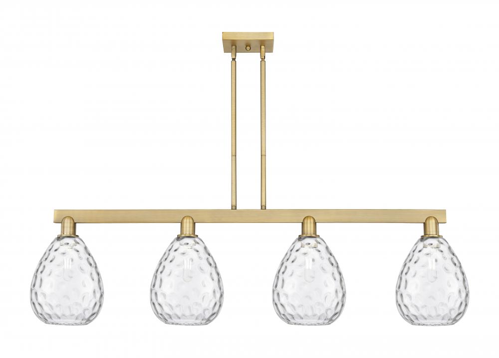 Waverly - 4 Light - 51 inch - Brushed Brass - Stem hung - Island Light