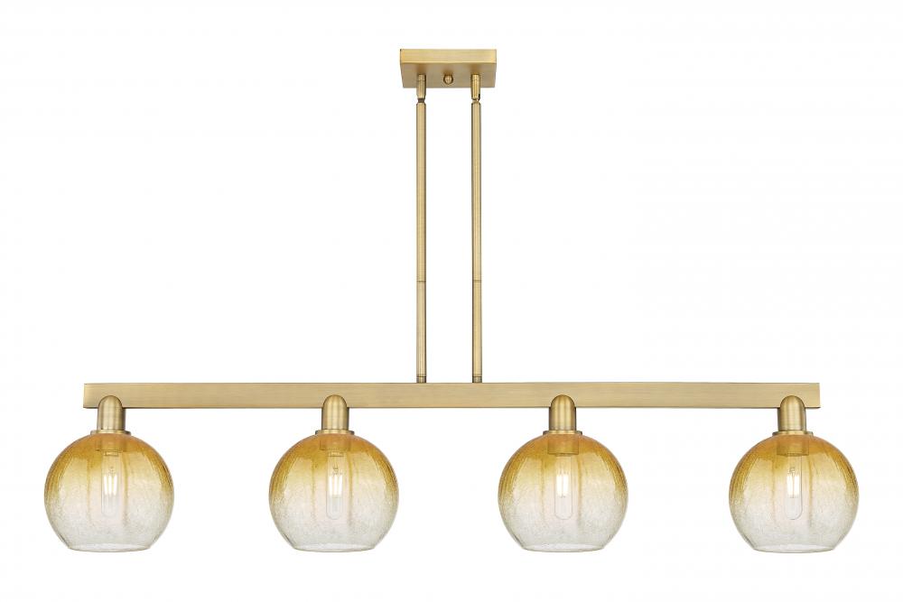 Brookhaven Globe - 4 Light - 48 inch - Brushed Brass - Stem hung - Island Light