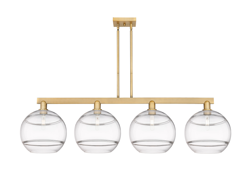 Rochester - 4 Light - 55 inch - Brushed Brass - Stem hung - Island Light