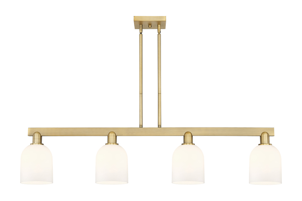 Bella - 4 Light - 48 inch - Brushed Brass - Stem hung - Island Light