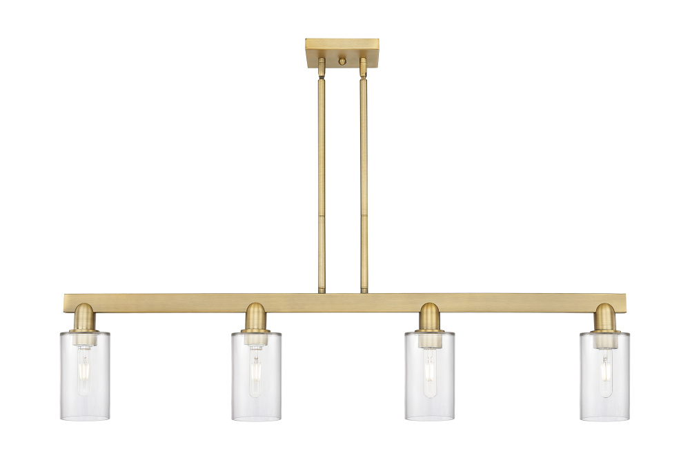Clymer - 4 Light - 47 inch - Brushed Brass - Stem hung - Island Light
