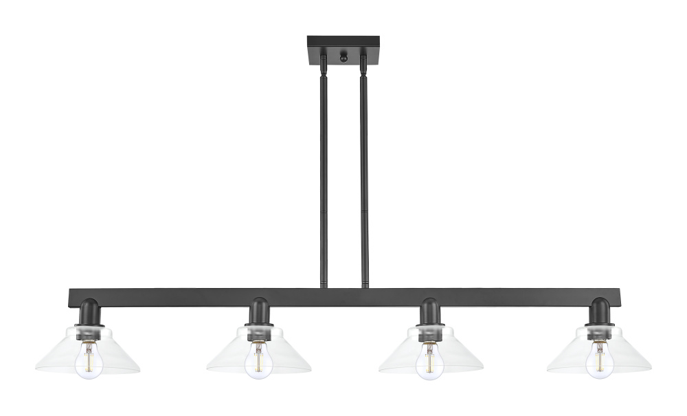 Orwell - 4 Light - 51 inch - Matte Black - Stem hung - Island Light