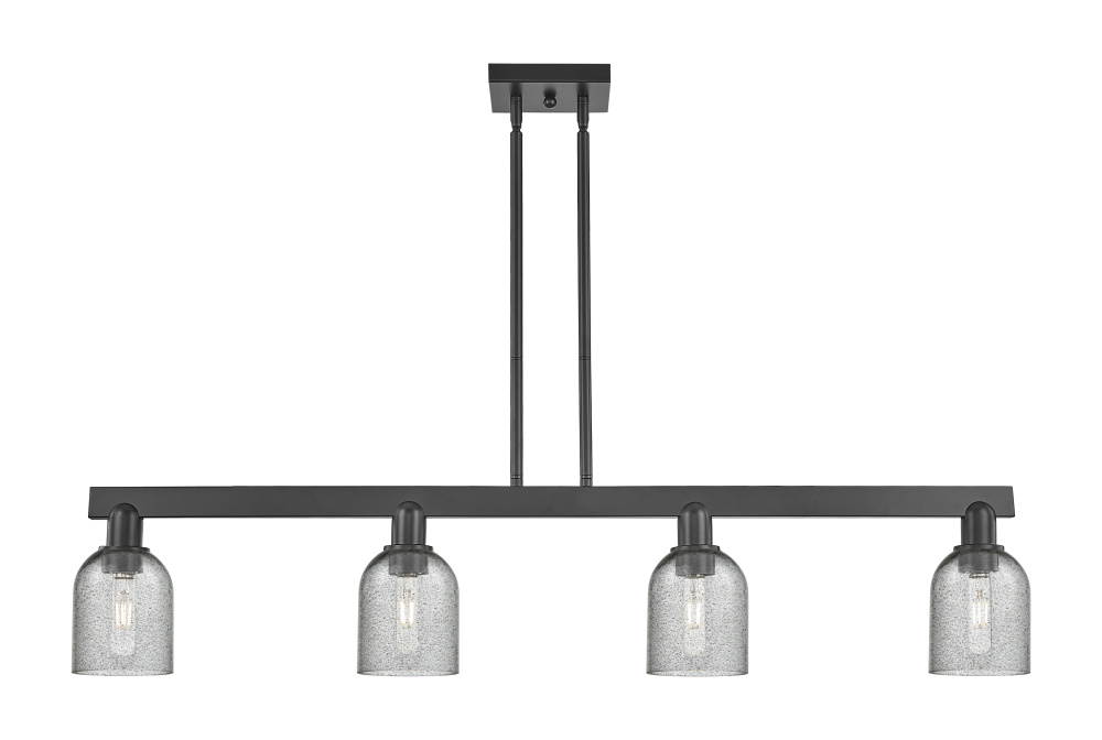 Caledonia - 4 Light - 48 inch - Matte Black - Stem hung - Island Light