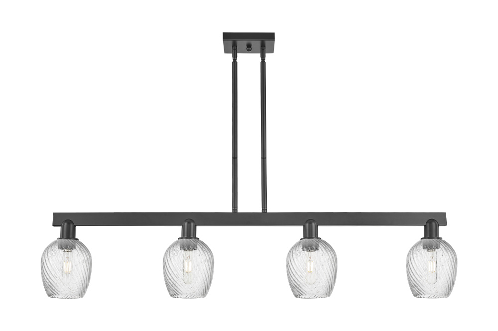 Salina - 4 Light - 49 inch - Matte Black - Stem hung - Island Light