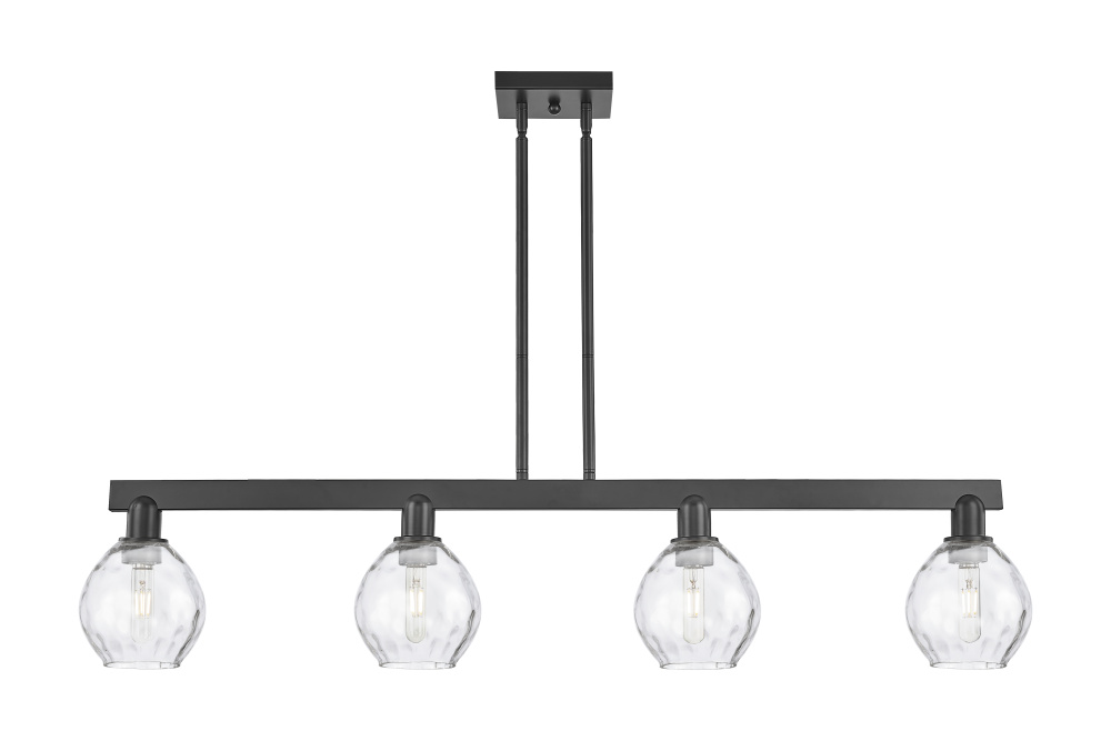 Waverly - 4 Light - 49 inch - Matte Black - Stem hung - Island Light