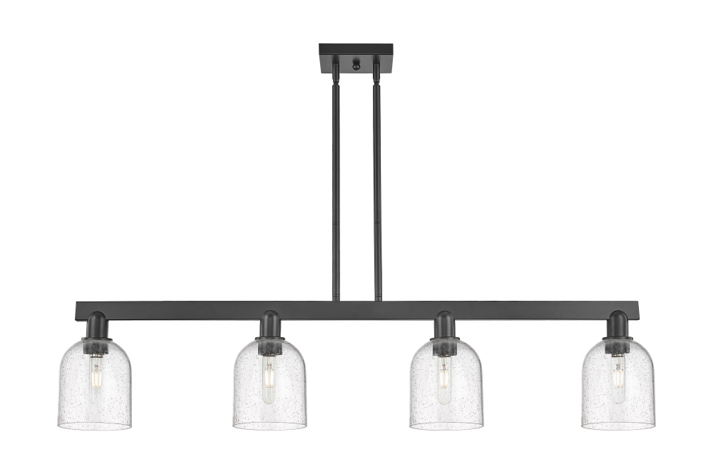 Bella - 4 Light - 48 inch - Matte Black - Stem hung - Island Light