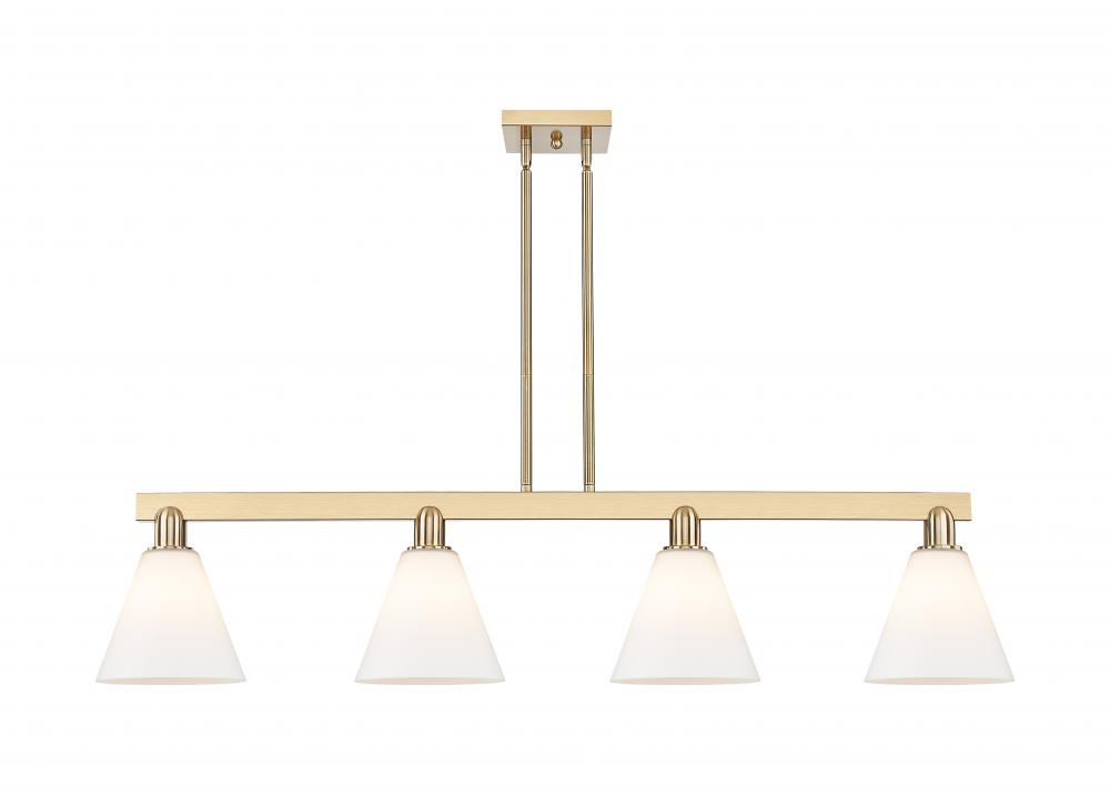 Berkshire Glass - 4 Light - 51 inch - Champagne Bronze - Stem hung - Island Light