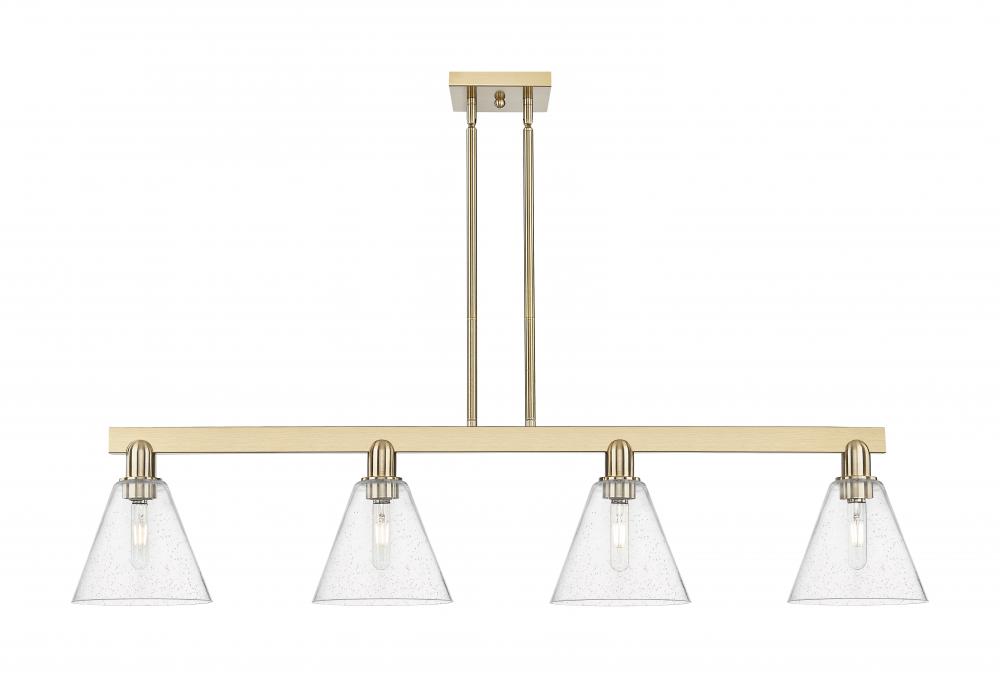 Berkshire Glass - 4 Light - 51 inch - Champagne Bronze - Stem hung - Island Light