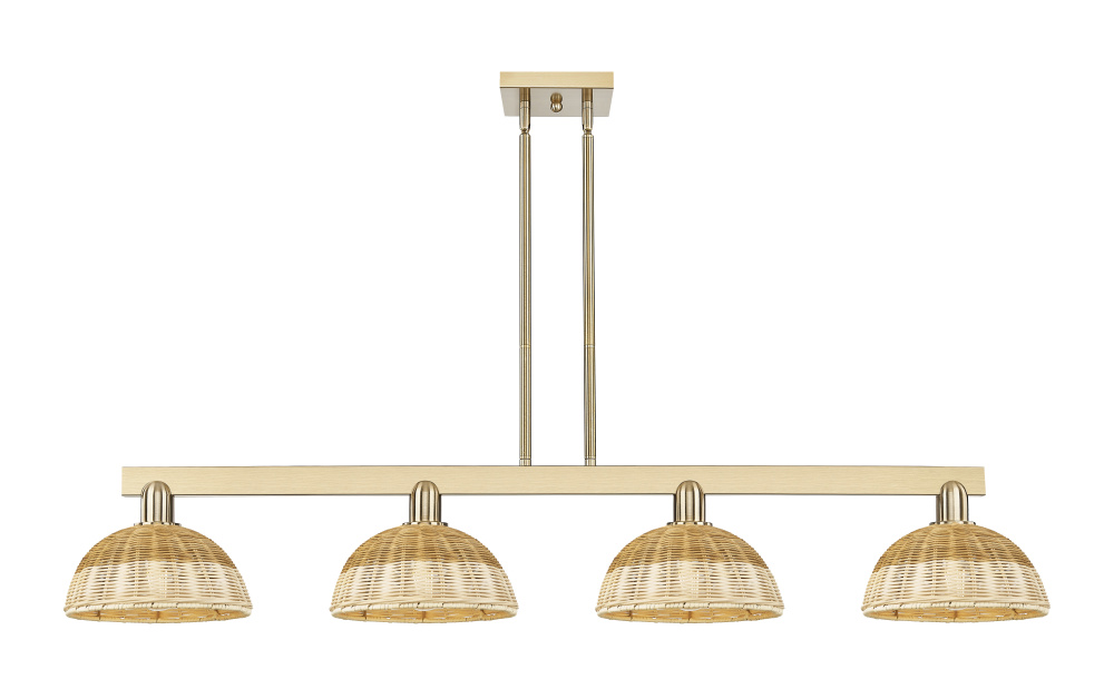 Bristol Natural II - 4 Light - 52 inch - Champagne Bronze - Stem hung - Island Light