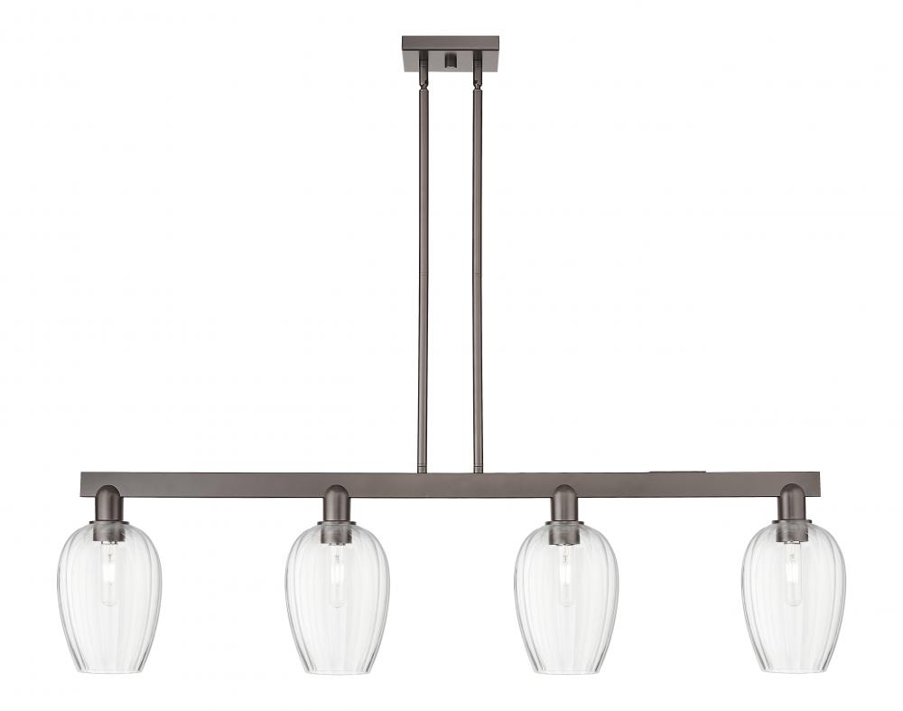 Preston Flute - 4 Light - 48 inch - Oil Rubbed Bronze - Stem hung - Island Light