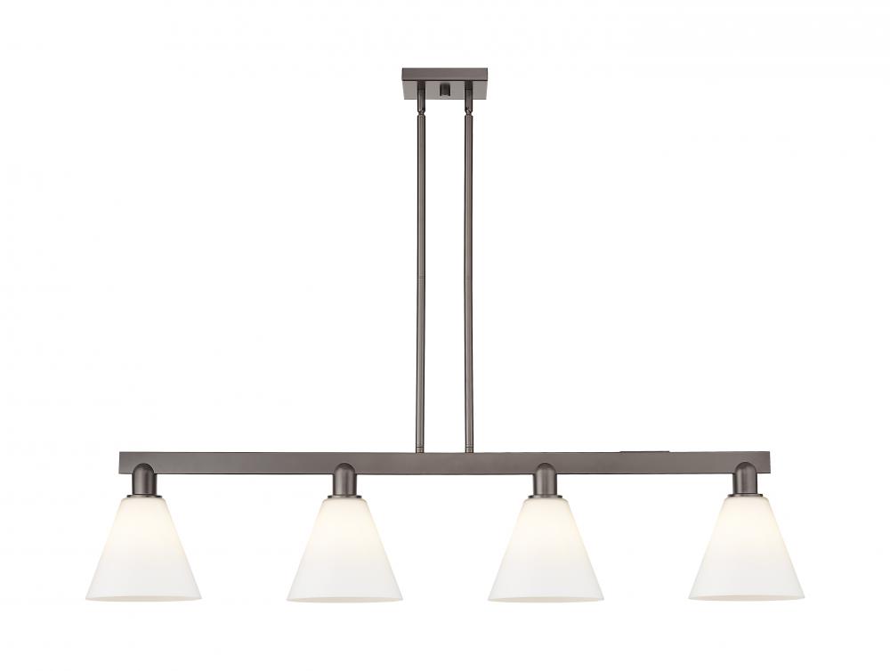 Berkshire Glass - 4 Light - 51 inch - Oil Rubbed Bronze - Stem hung - Island Light
