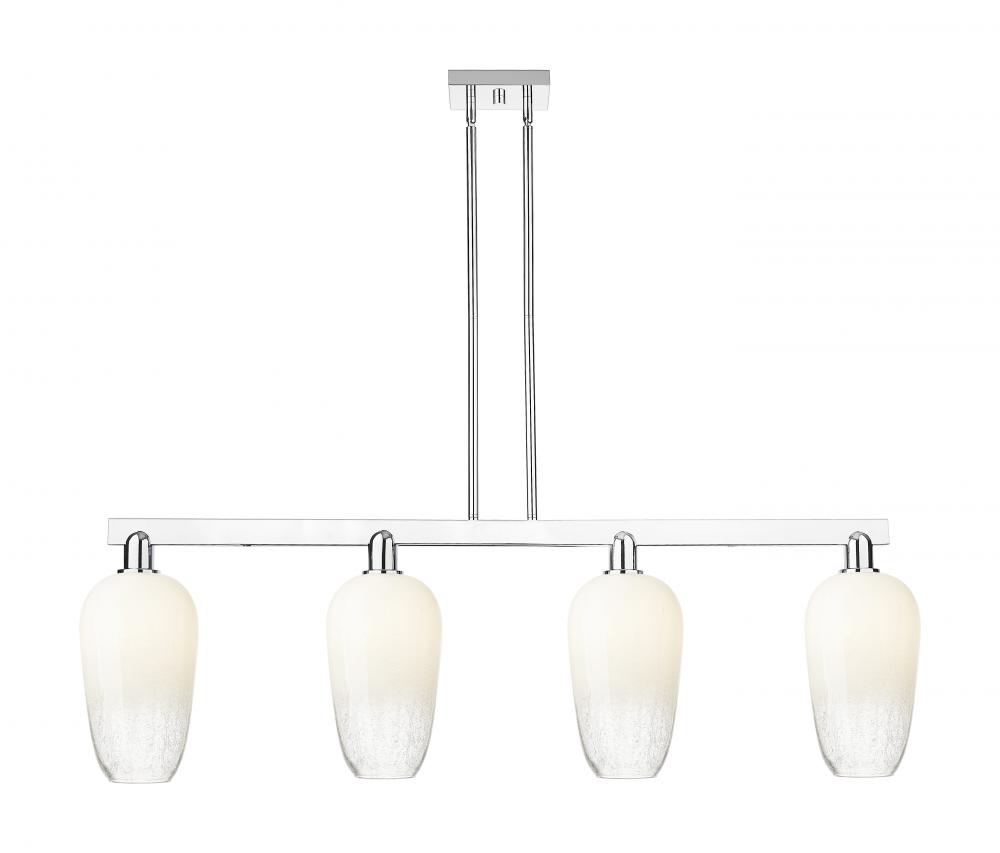 Brookhaven Flute - 4 Light - 48 inch - Polished Chrome - Stem hung - Island Light