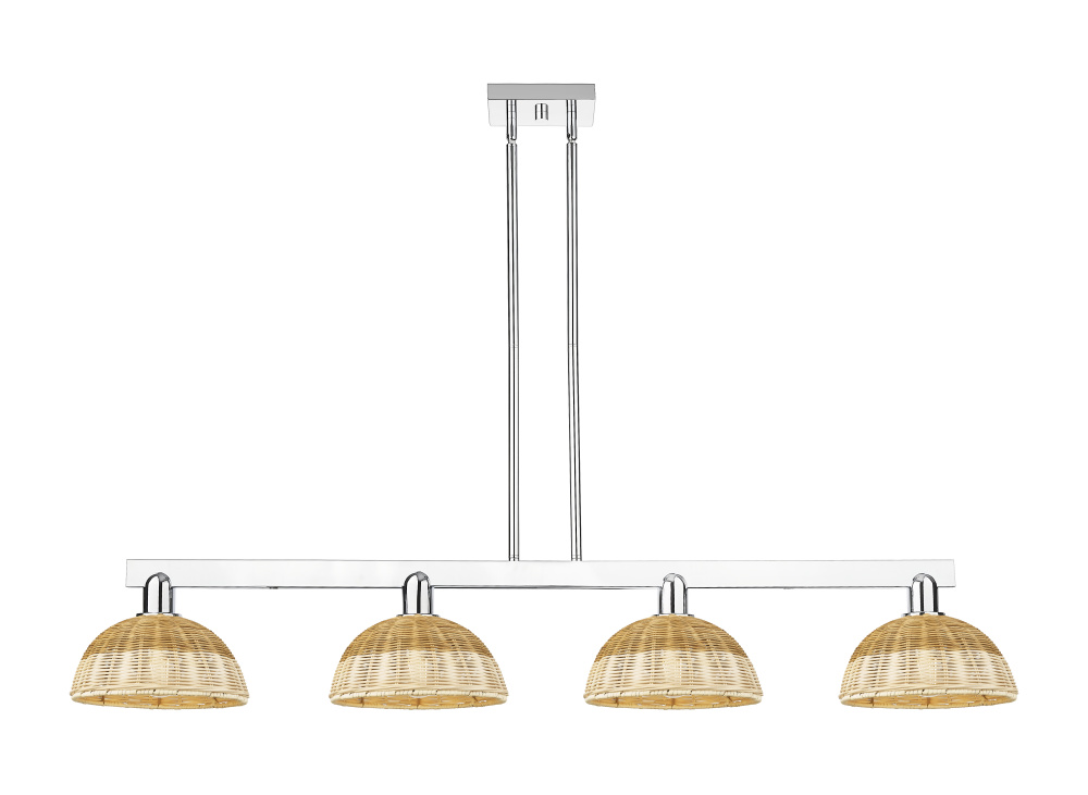 Bristol Natural II - 4 Light - 52 inch - Polished Chrome - Stem hung - Island Light