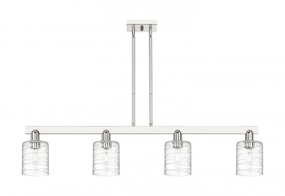 Cobbleskill - 4 Light - 48 inch - Polished Nickel - Stem hung - Island Light
