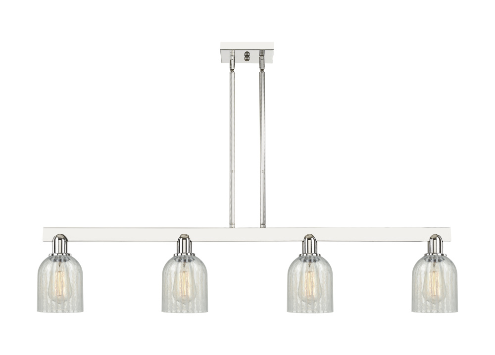 Caledonia - 4 Light - 48 inch - Polished Nickel - Stem hung - Island Light