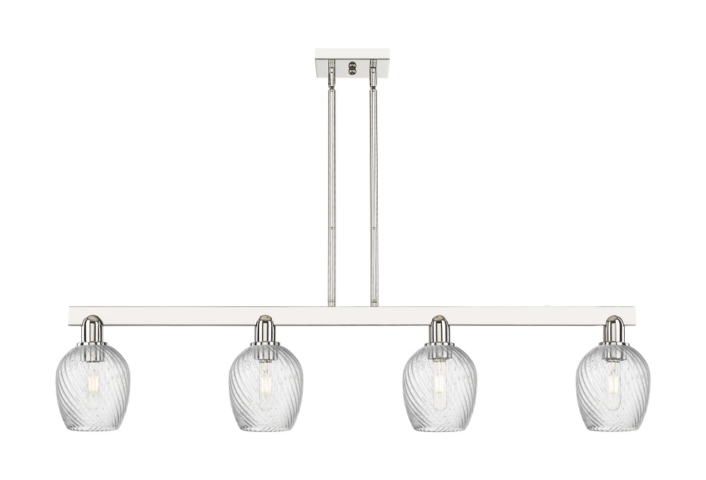Salina - 4 Light - 49 inch - Polished Nickel - Stem hung - Island Light