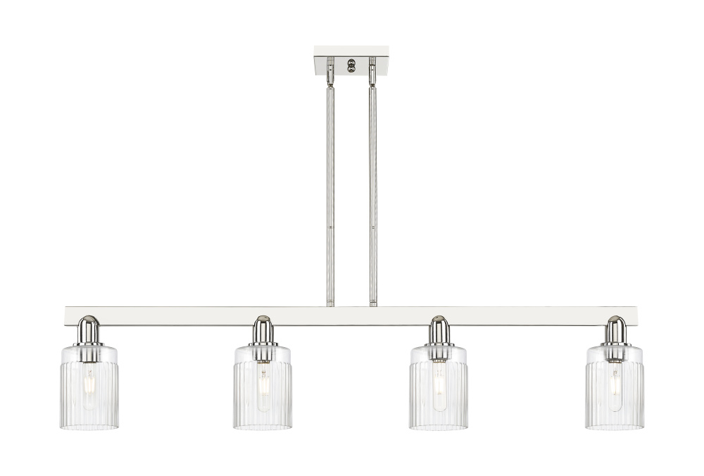 Hadley - 4 Light - 47 inch - Polished Nickel - Stem hung - Island Light