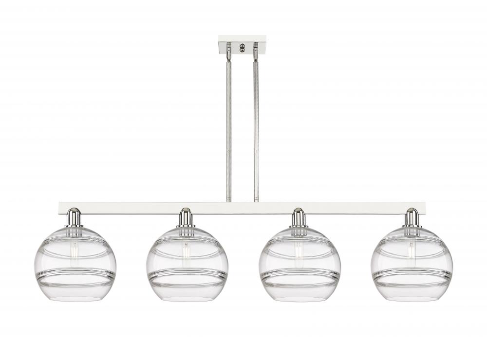 Rochester - 4 Light - 53 inch - Polished Nickel - Stem hung - Island Light