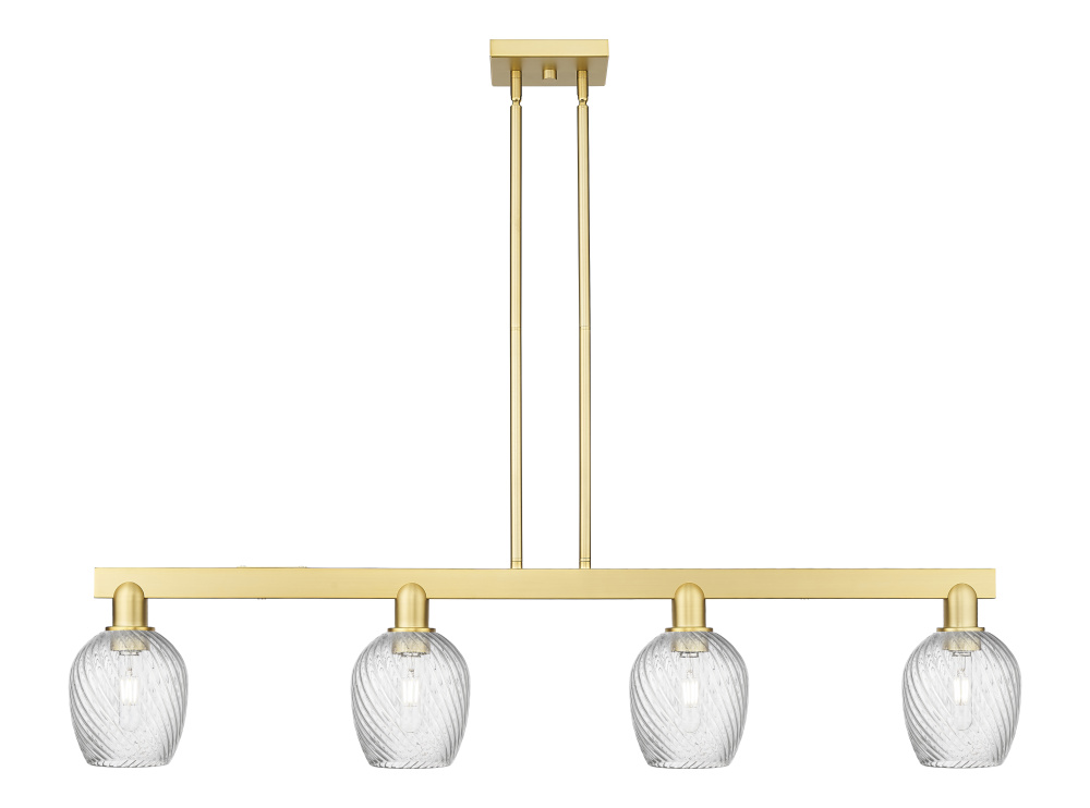 Salina - 4 Light - 49 inch - Satin Gold - Stem hung - Island Light