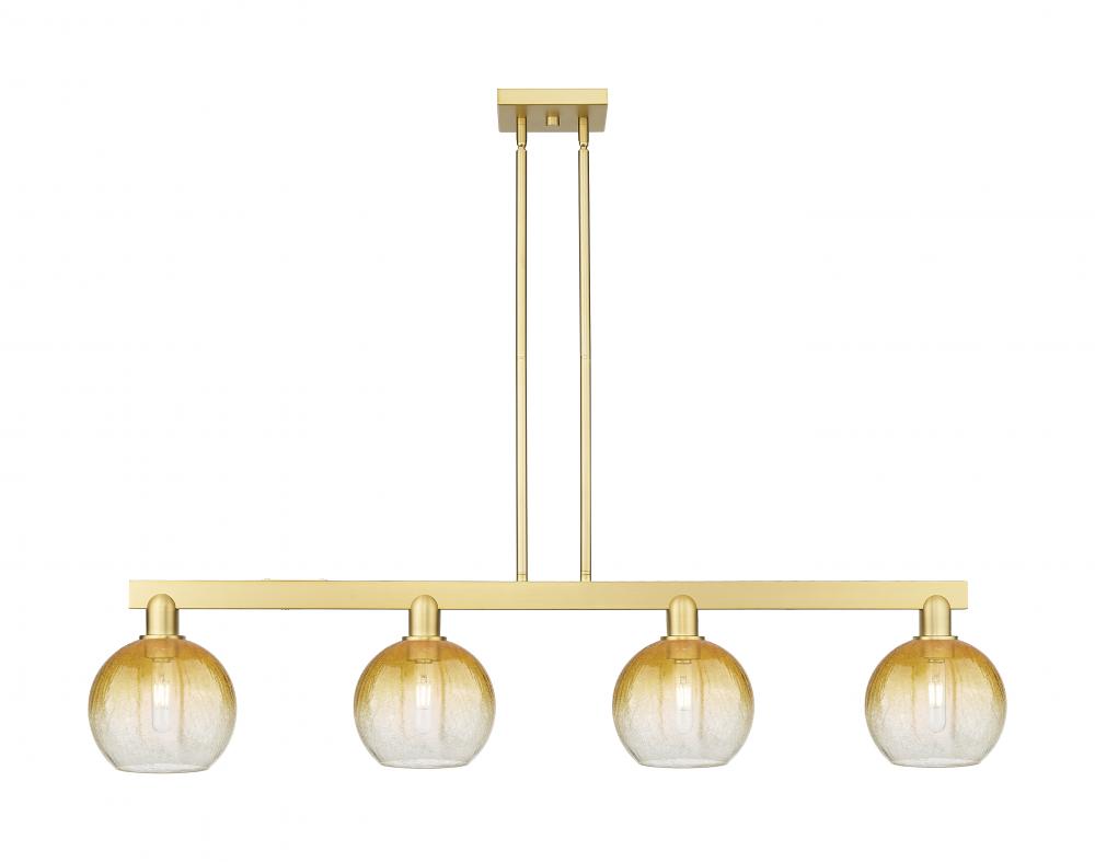 Brookhaven Globe - 4 Light - 48 inch - Satin Gold - Stem hung - Island Light