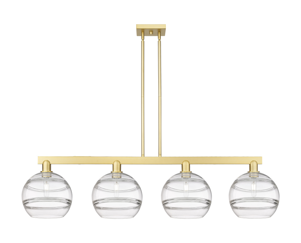 Rochester - 4 Light - 53 inch - Satin Gold - Stem hung - Island Light