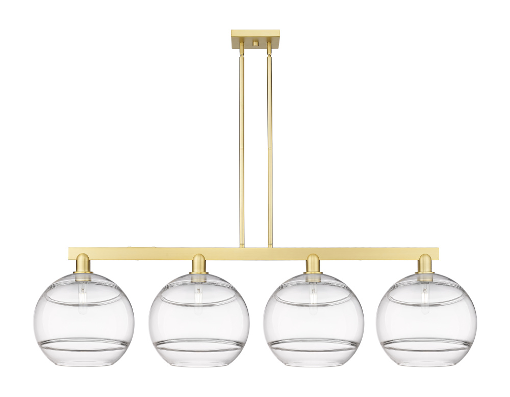 Rochester - 4 Light - 55 inch - Satin Gold - Stem hung - Island Light