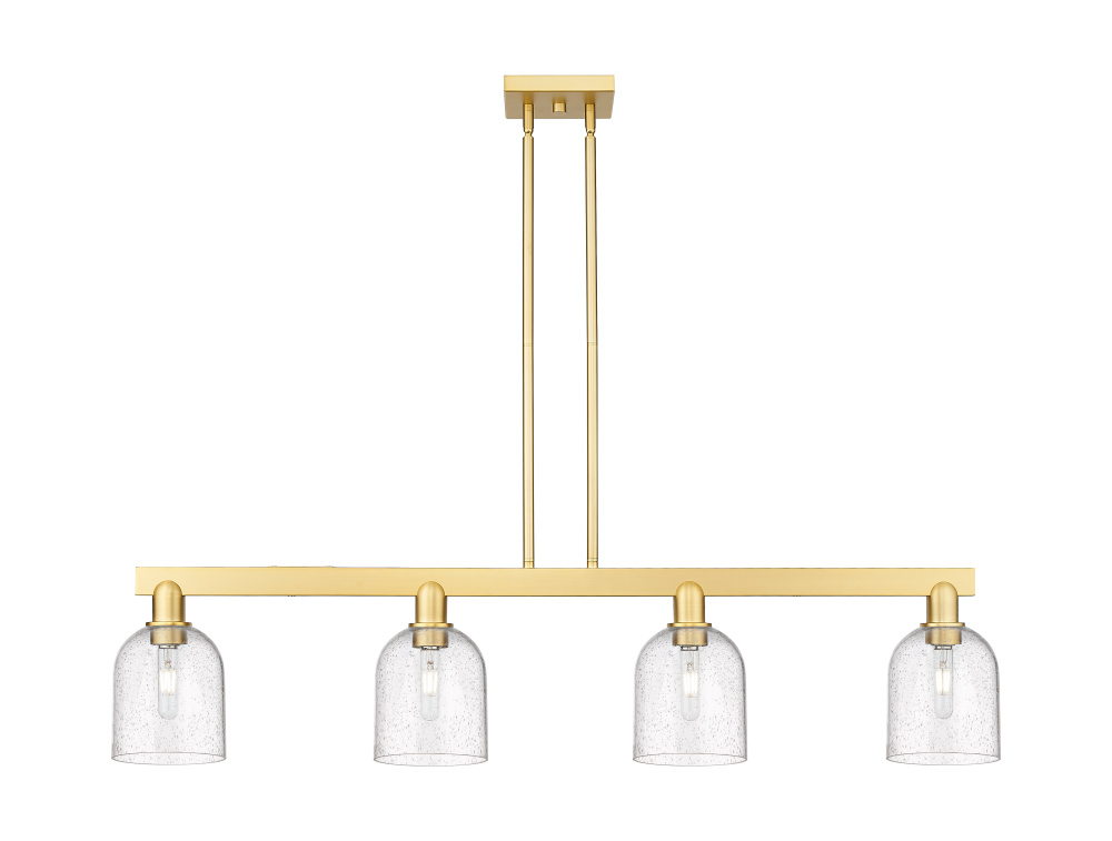 Bella - 4 Light - 48 inch - Satin Gold - Stem hung - Island Light