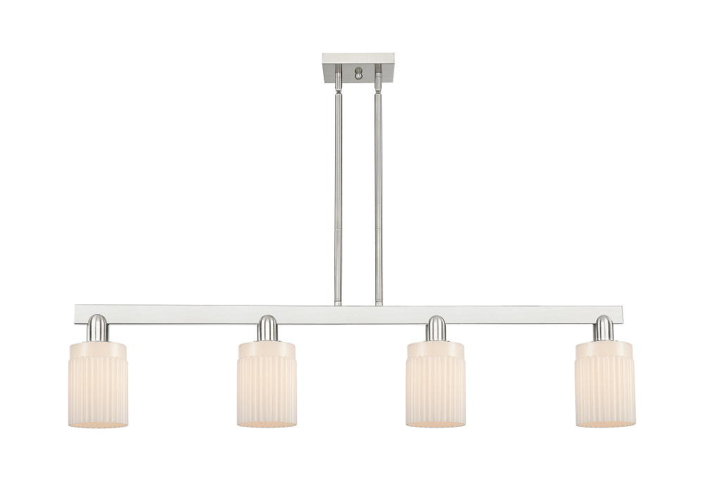 Hadley - 4 Light - 47 inch - Brushed Satin Nickel - Stem hung - Island Light