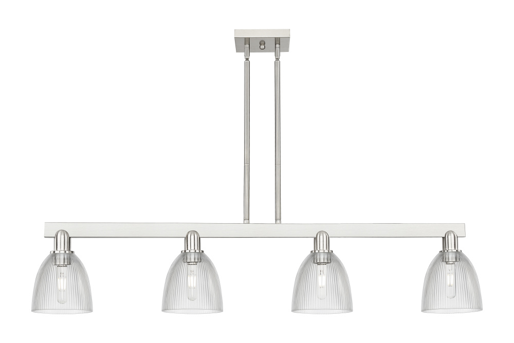 Castile - 4 Light - 49 inch - Brushed Satin Nickel - Stem hung - Island Light