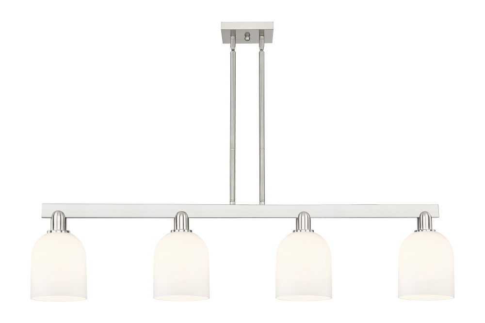 Bella - 4 Light - 48 inch - Brushed Satin Nickel - Stem hung - Island Light